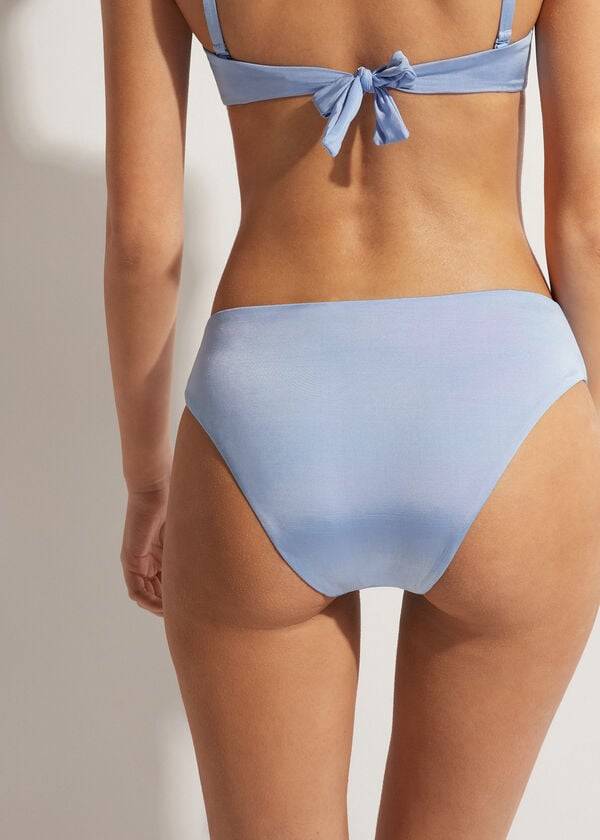 Calzedonia High Vita Abu Dhabi Donna Slip Bikini Blu | IT1416GL