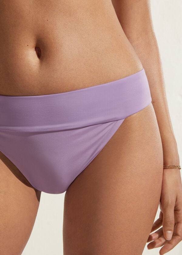 Calzedonia High Vita Brazilian Indonesia Eco Donna Slip Bikini Viola | IT1419KI