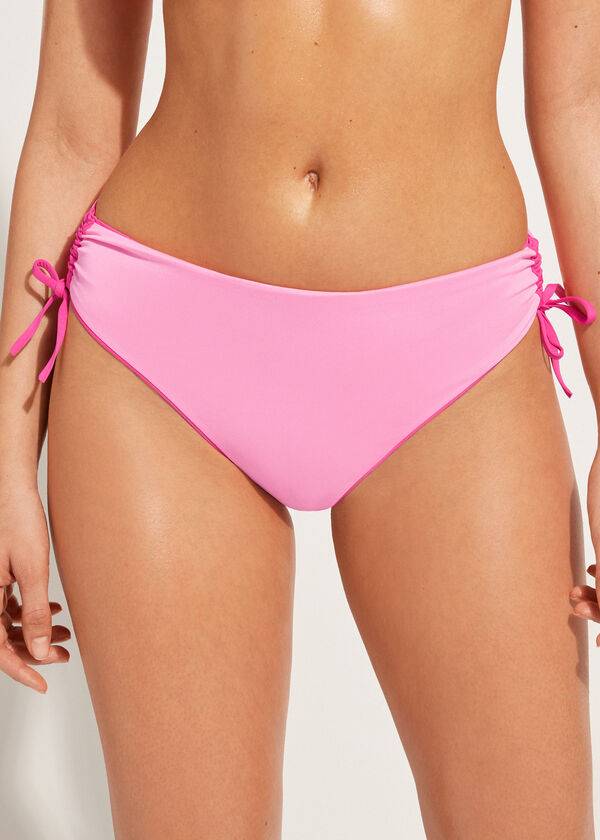 Calzedonia High-Vita Drawstring Indonesia Donna Slip Bikini Rosa | IT1457RW