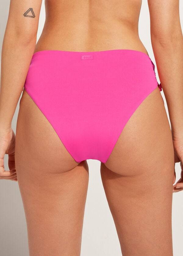 Calzedonia High-Vita Drawstring Indonesia Donna Slip Bikini Rosa | IT1457RW