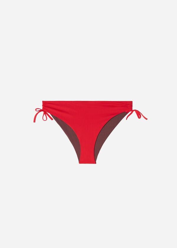 Calzedonia High-Vita Drawstring Indonesia Donna Slip Bikini Rosse | IT1459YU