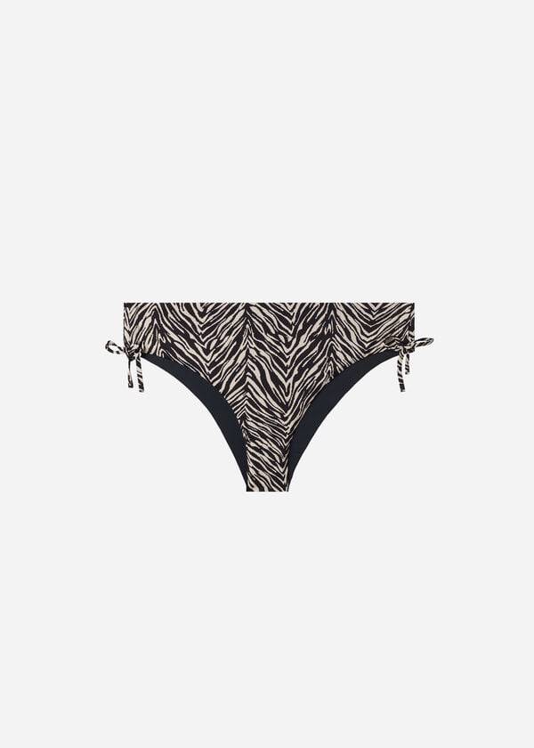 Calzedonia High-Vita Drawstring Nairobi Donna Slip Bikini Nere | IT1460UT