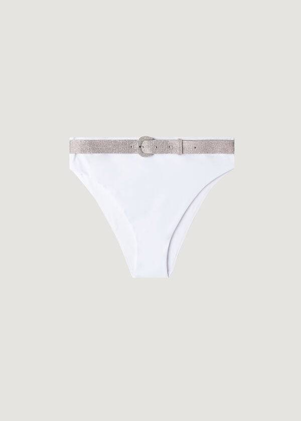 Calzedonia High Vita Dubai Donna Slip Bikini Bianche | IT1423CE