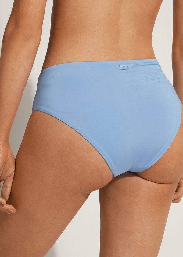 Calzedonia High Vita Indonesia Eco Donna Slip Bikini Blu | IT1424VD