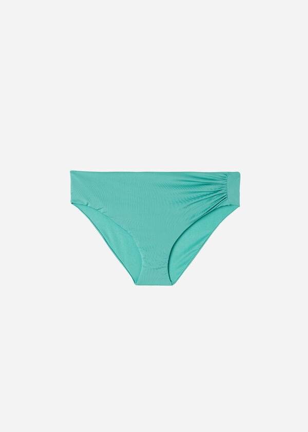 Calzedonia High Vita Indonesia Eco Donna Slip Bikini Verde Acqua | IT1426NB