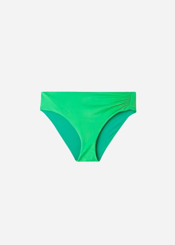 Calzedonia High Vita Indonesia Eco Donna Slip Bikini Verdi | IT1430EX