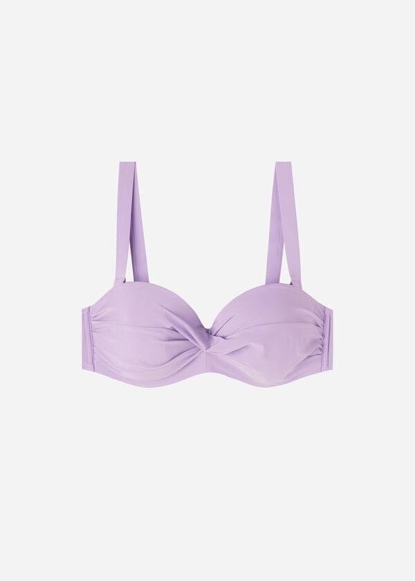 Calzedonia Imbottito Bandeau Indonesia Donna Top Bikini Viola | IT1790NB