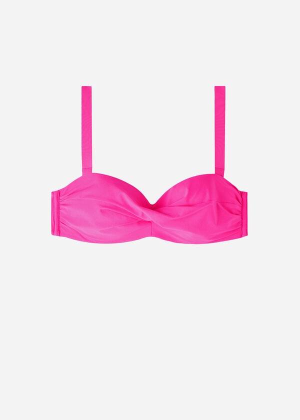 Calzedonia Imbottito Bandeau Indonesia Eco cobey Donna Top Bikini Rosa | IT1800OR