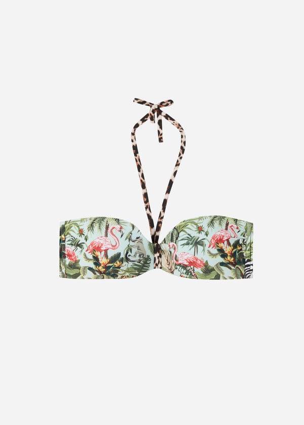 Calzedonia Imbottito Bandeau Nairobi Eco Donna Top Bikini Verdi | IT1815BC