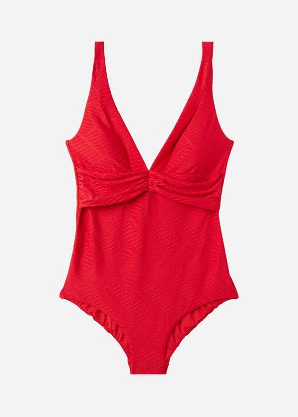 Calzedonia Imbottito One-Piece Genova Donna Costumi Da Bagno Rosse | IT2175ZG