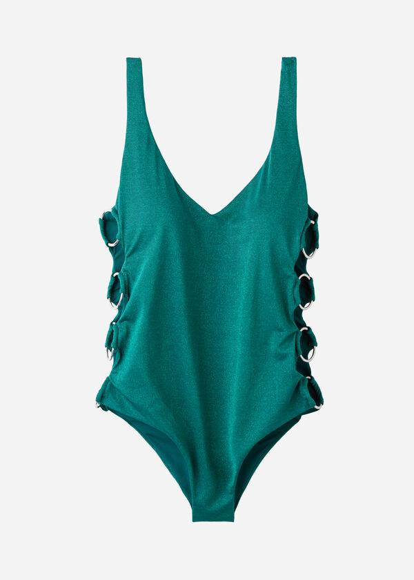 Calzedonia Imbottito One-Piece Hollywood Donna Costumi Da Bagno Verdi | IT2177CE