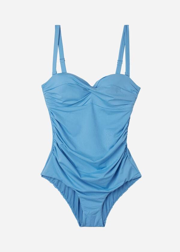 Calzedonia Imbottito One-Piece Roma Donna Costumi Da Bagno Blu | IT2186TV