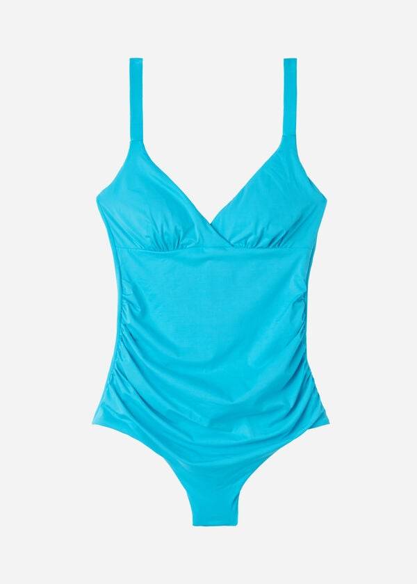 Calzedonia Imbottito One-Piece Shaping-Effect Indonesia Donna Costumi Da Bagno Verde Acqua | IT2190OR