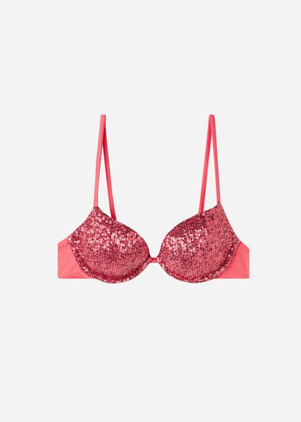 Calzedonia Imbottito Push-Up Cannes Donna Top Bikini Rosa | IT1838XF