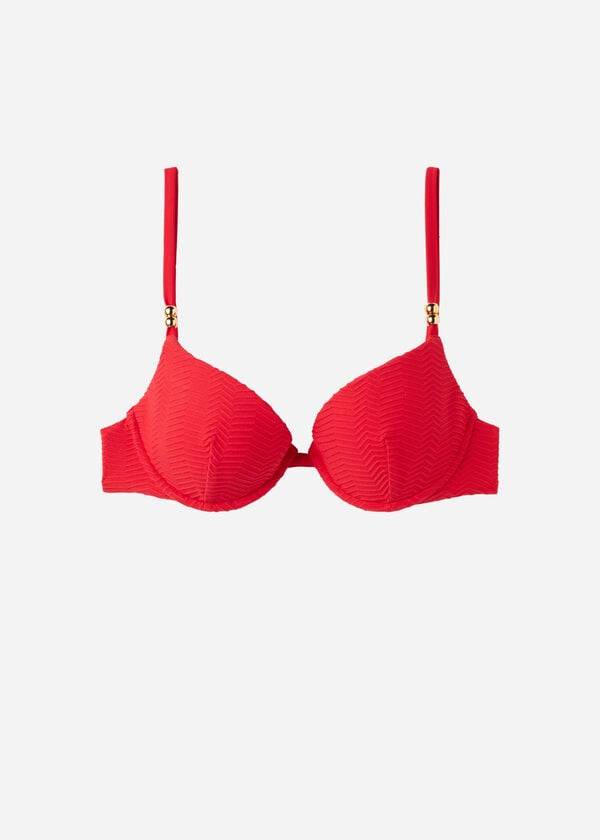 Calzedonia Imbottito Push-Up Casablanca Donna Top Bikini Rosse | IT1847RW