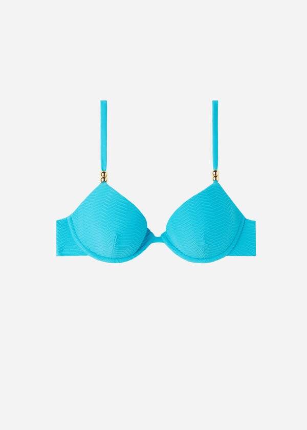 Calzedonia Imbottito Push-Up Casablanca Donna Top Bikini Verde Acqua | IT1849YU