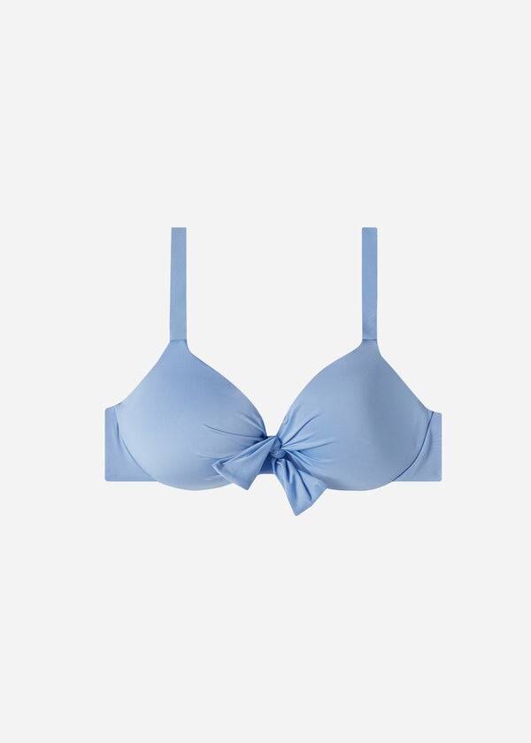 Calzedonia Imbottito Push Up Indonesia Eco Donna Top Bikini Blu | IT1817MA