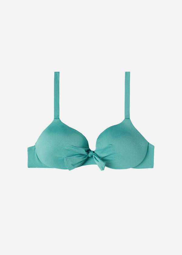 Calzedonia Imbottito Push Up Indonesia Eco Sexy Donna Top Bikini Verde Acqua | IT1829SO