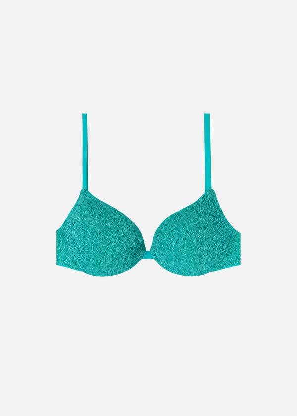 Calzedonia Imbottito Push-Up Las Vegas Donna Top Bikini Blu | IT1859HK