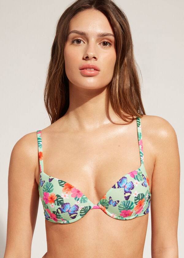 Calzedonia Imbottito Push-Up Malibu Donna Top Bikini Colorate | IT1862LH