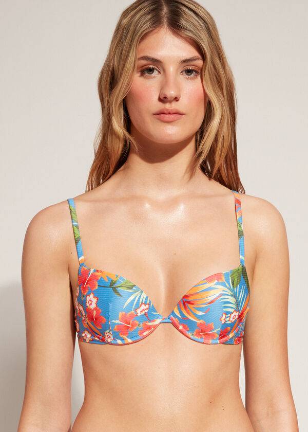 Calzedonia Imbottito Push-Up Maui Donna Top Bikini Verdi | IT1865CE