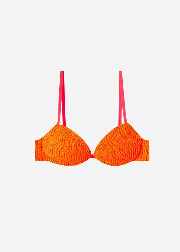 Calzedonia Imbottito Push-Up Mykonos Donna Top Bikini Arancioni | IT1868NB