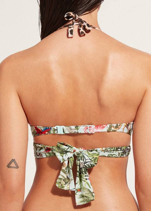 Calzedonia Imbottito Push-Up Nairobi Eco Donna Top Bikini Verdi | IT1871WY