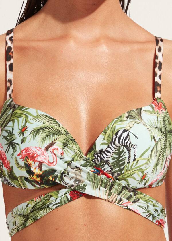 Calzedonia Imbottito Push-Up Nairobi Eco Donna Top Bikini Verdi | IT1871WY