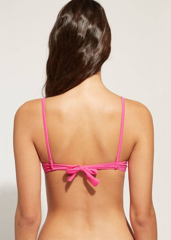 Calzedonia Imbottito Push Up Shanghai Donna Top Bikini Rosa | IT1833HK