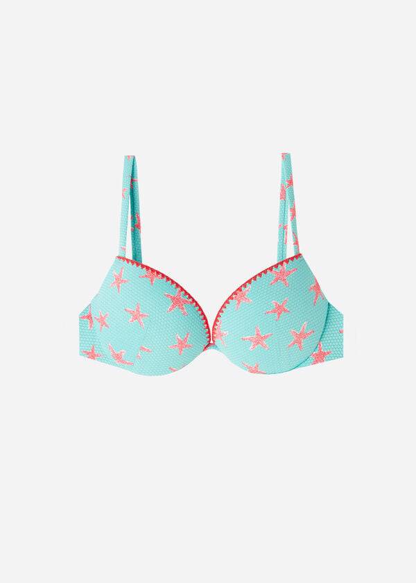 Calzedonia Imbottito Push-up Buenos Aires Donna Top Bikini Blu Marino | IT1837ZG