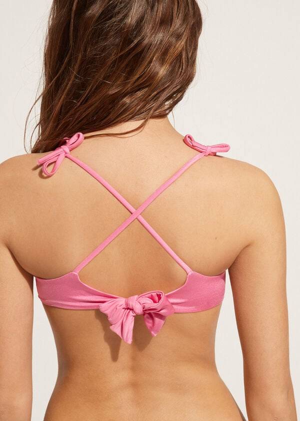 Calzedonia Imbottito Tank-Stile Cannes rosa Donna Top Bikini Rosa | IT1889ZG