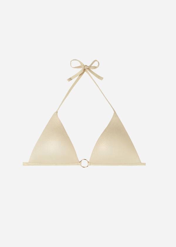 Calzedonia Imbottito Triangle Abu Dhabi Donna Top Bikini Oro | IT1892VD