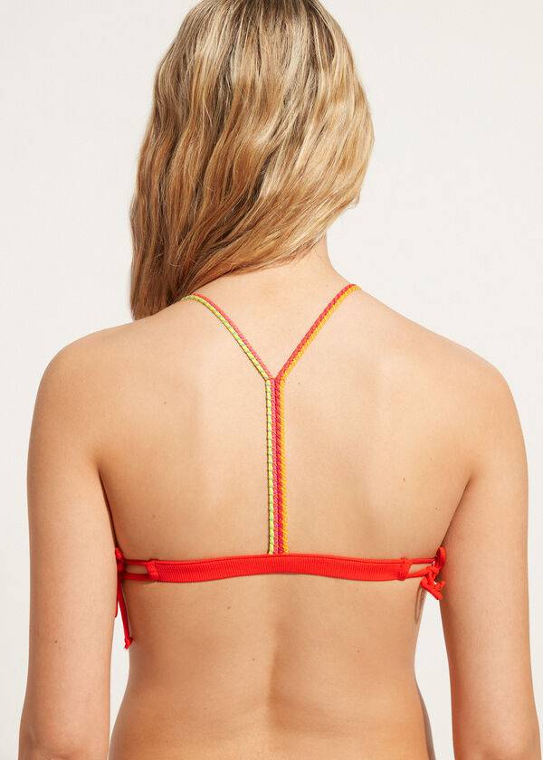 Calzedonia Imbottito Triangle Berlino Donna Top Bikini Rosse | IT1896QZ