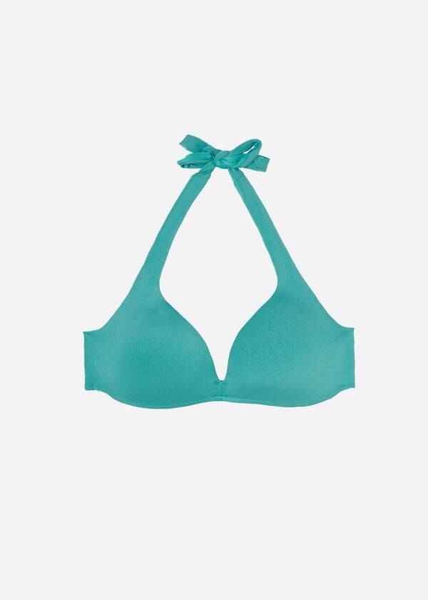 Calzedonia Imbottito Triangle Indonesia Eco Donna Top Bikini Verde Acqua | IT1905PQ