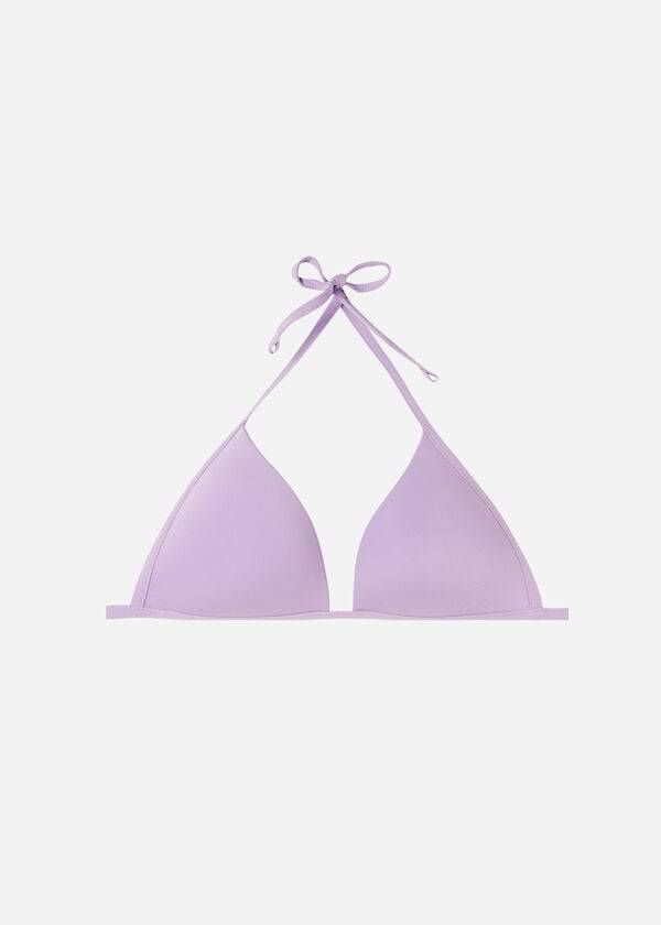 Calzedonia Imbottito Triangle Indonesia Eco rise Donna Top Bikini Viola | IT1918VD