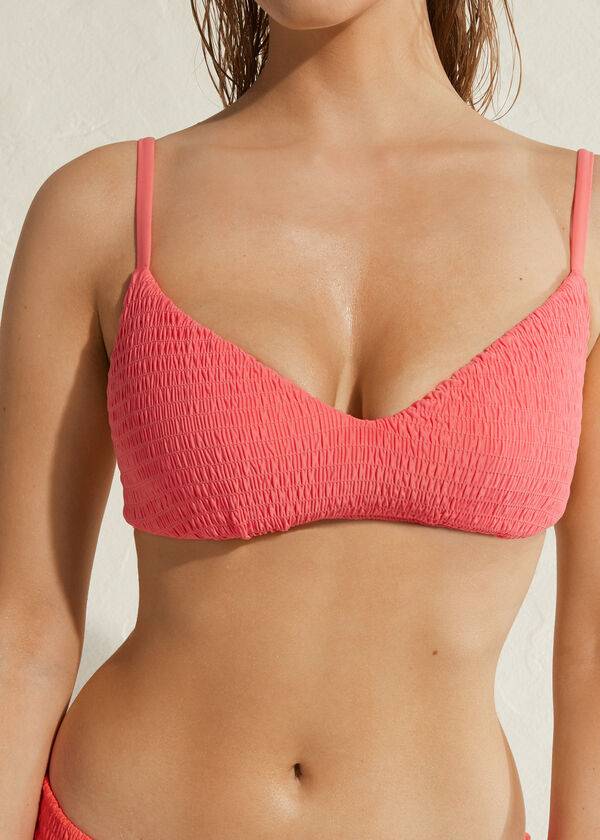 Calzedonia Imbottito Triangle Lanzarote Donna Top Bikini Rosa | IT1932AP