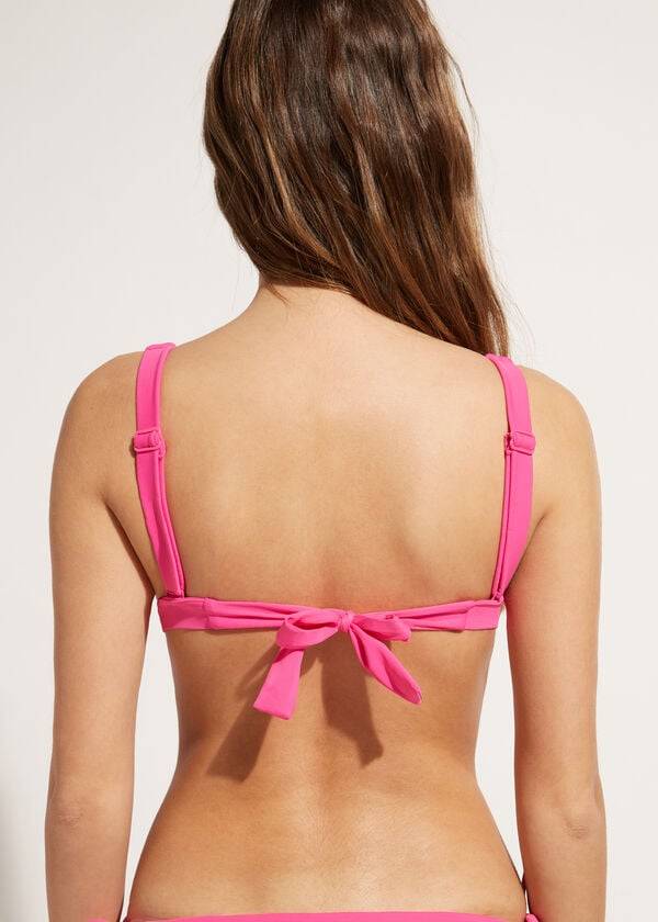 Calzedonia Imbottito Triangle Shanghai Donna Top Bikini Rosa | IT1935FM