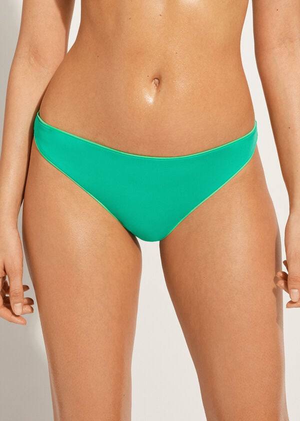 Calzedonia Indonesia Eco Low rise Donna Slip Bikini Verdi | IT1474XF