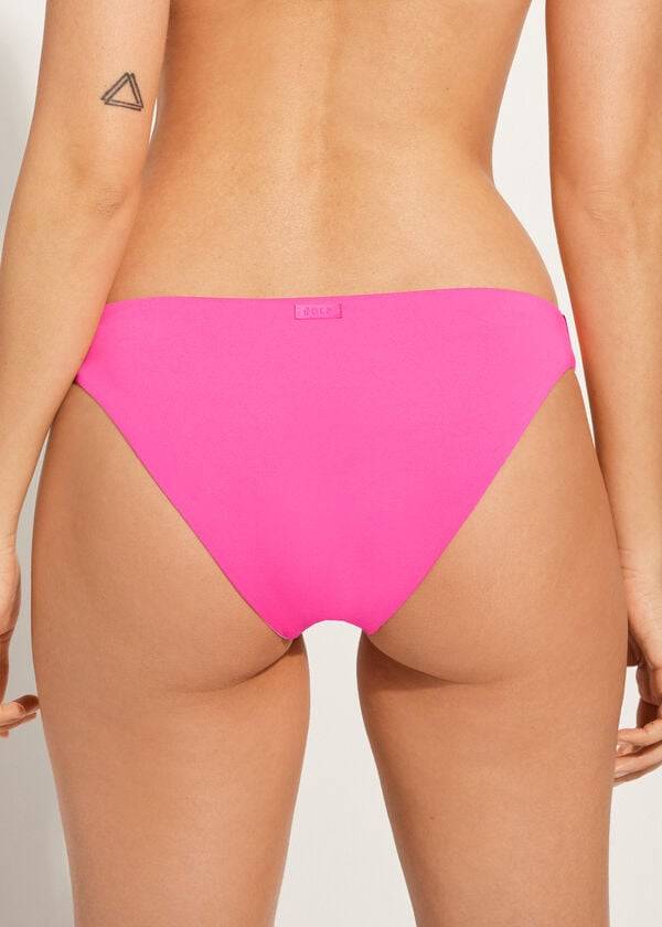 Calzedonia Indonesia Eco Low rise Donna Slip Bikini Rosa | IT1475CE