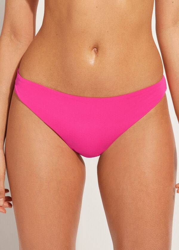 Calzedonia Indonesia Eco Low rise Donna Slip Bikini Rosa | IT1475CE