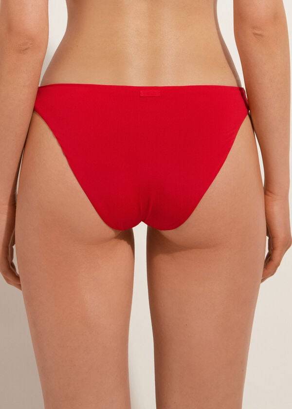 Calzedonia Indonesia Eco Low rise Donna Slip Bikini Rosse | IT1477BC