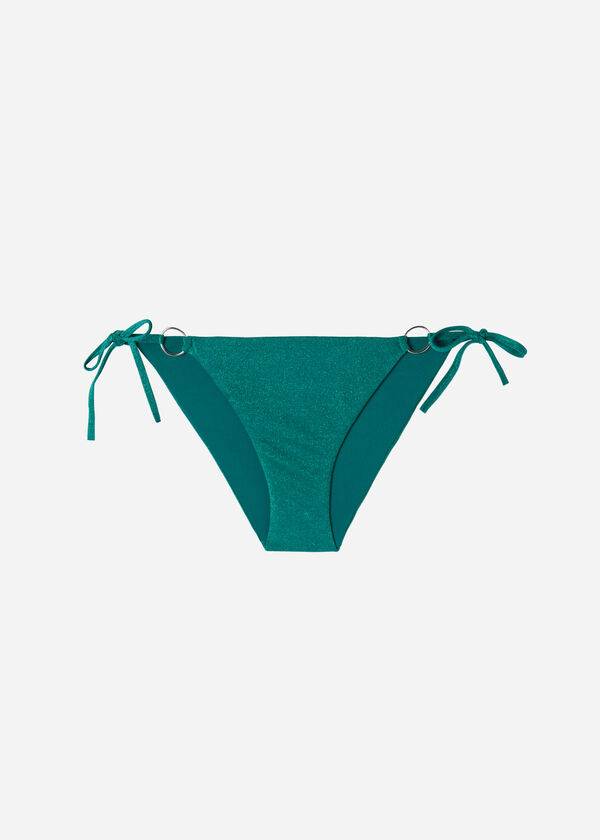 Calzedonia Lamé String Hollywood Donna Slip Bikini Verdi | IT1491SO