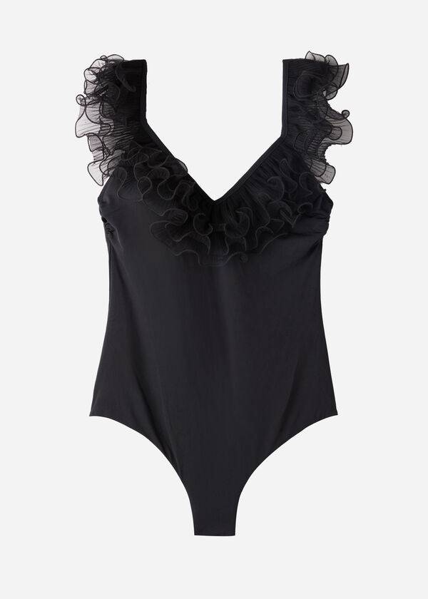 Calzedonia Lightly Imbottito One Piece Singapore Donna Costumi Da Bagno Nere | IT2153BC