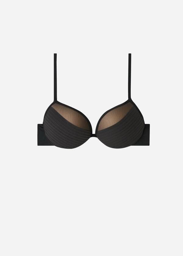 Calzedonia Lightly Imbottito Push-up Tokyo Donna Top Bikini Nere | IT1778DN