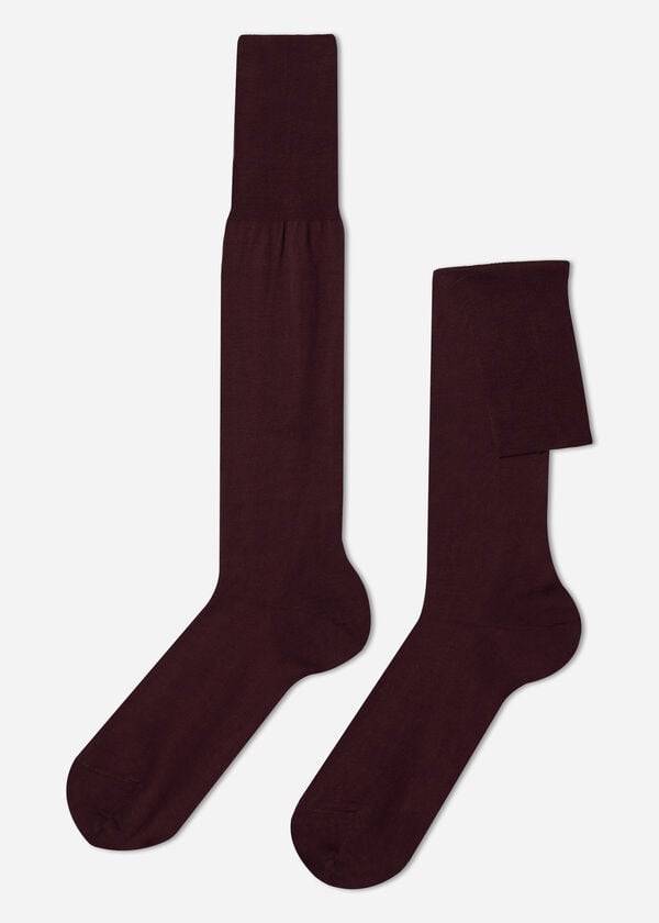 Calzedonia Lisle Thread Long Uomo Calzini Bordeaux | IT2761LH