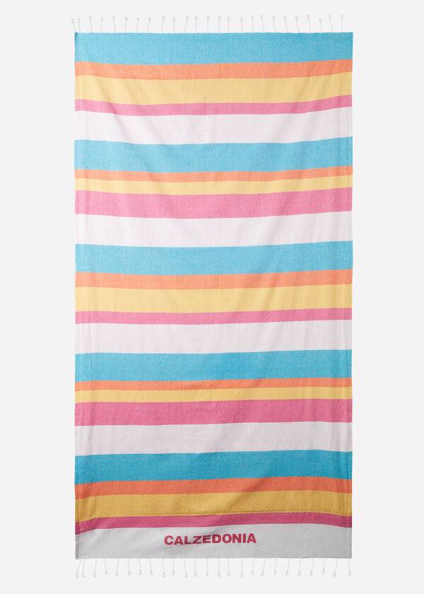 Calzedonia Logo Beach Towel Donna Accessori Colorate Strisce | IT1276TV