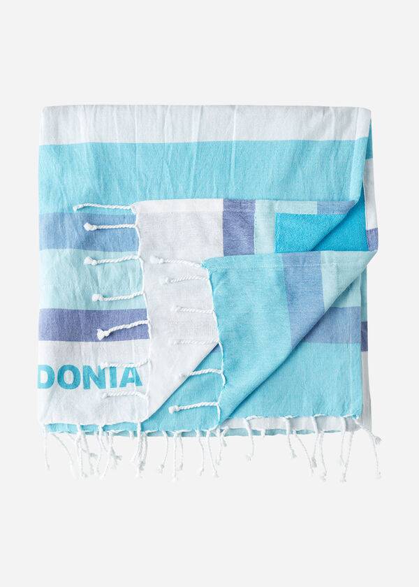 Calzedonia Logo Beach Towel Donna Accessori Blu Strisce | IT1277YU