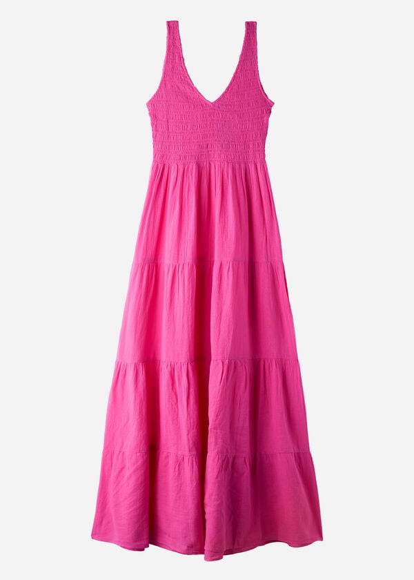 Calzedonia Long Vestito with Ruffled Skirt Donna Cover Ups Rosa | IT2102NB