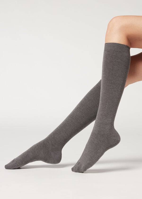 Calzedonia Long with Cashmere Donna Calzini Grigie | IT2250JJ