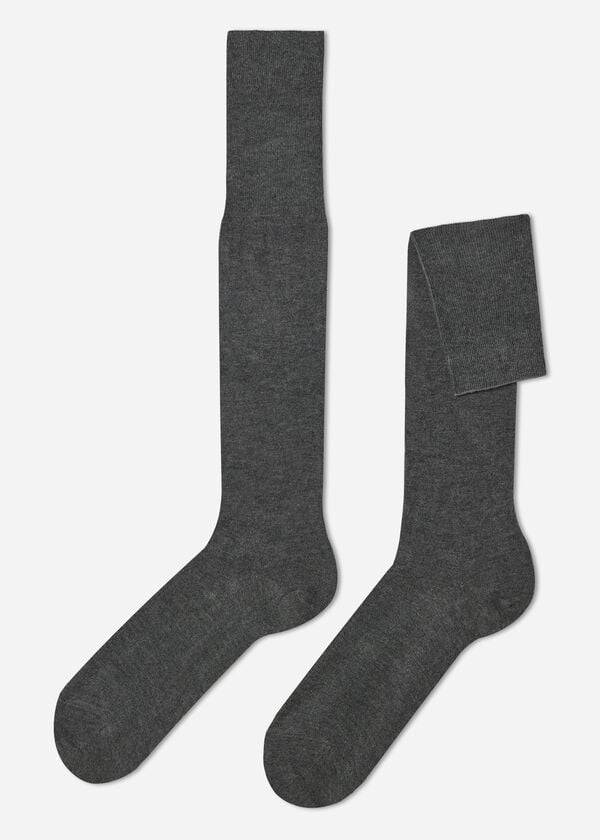 Calzedonia Long with Cashmere Uomo Calzini Grigie | IT2785FM